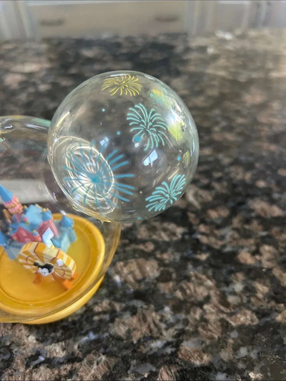 DISNEY DISNEYLAND MICKY ICON GLASS BALL ORNAMENT CASTLE MICKEY FUN WHEEL NWT